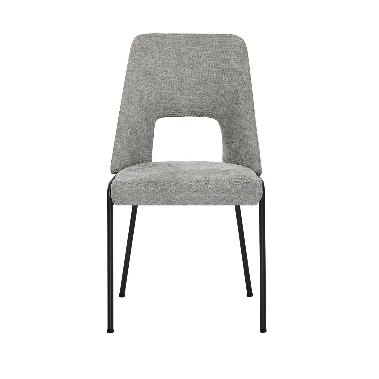 7 Oikiture 4x Dining Chairs Chenille Fabric Kitchen Side Chair - Grey, 7 of 9