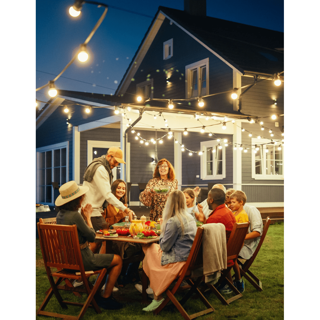 3 LumiFx 50 Bulb Wifi Smart Outdoor Festoon Lights - White, 3 of 4