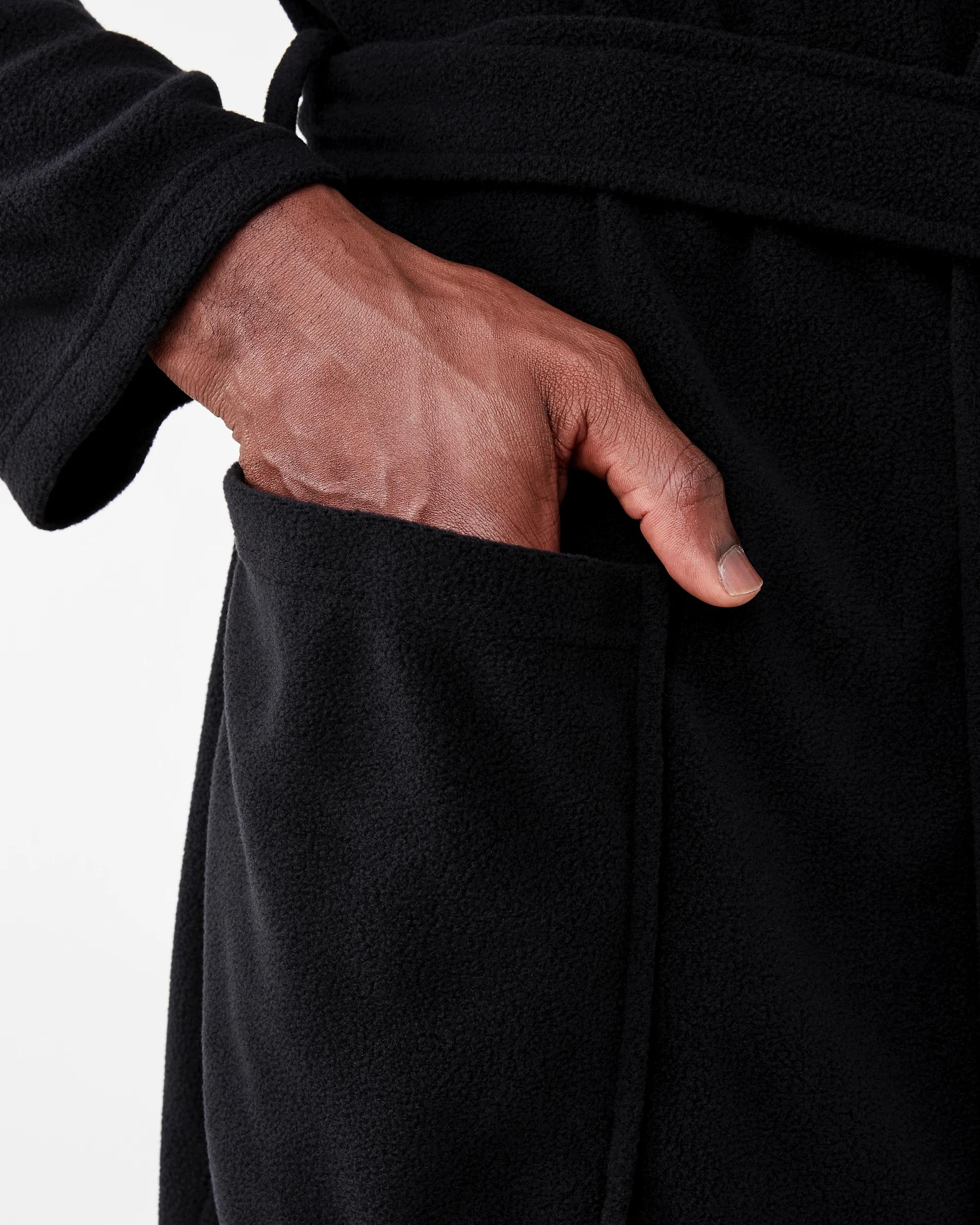 7 Polar Fleece Gown Black, 7 of 8