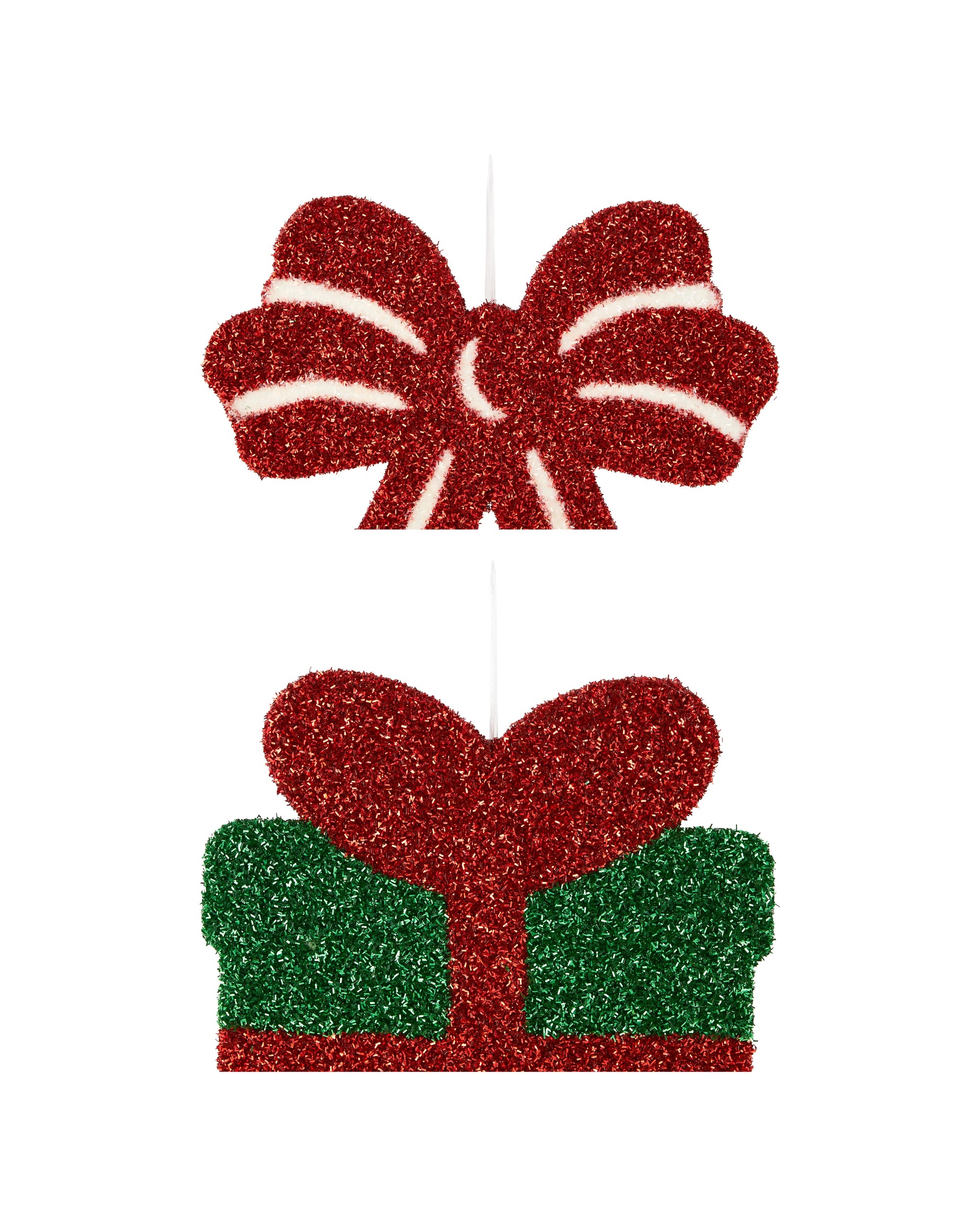 4 Large Tinsel Decoration - Assorted, 4 of 6