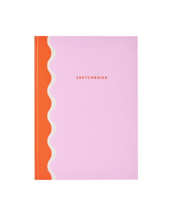 8in. x 11in. Wavy Sketchbook - Pink