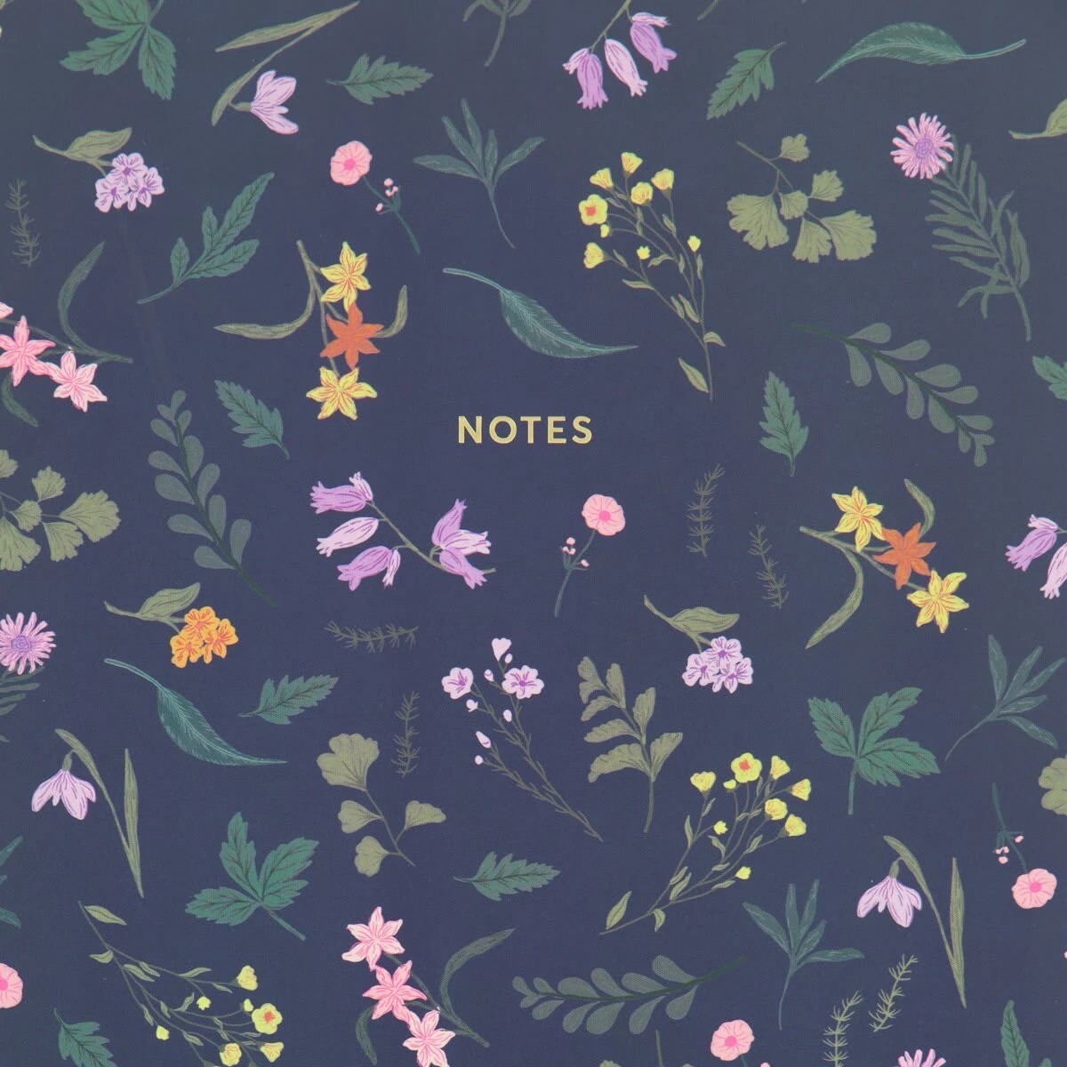 5 A4 Spiral Notebook - Navy, Floral, 5 of 6