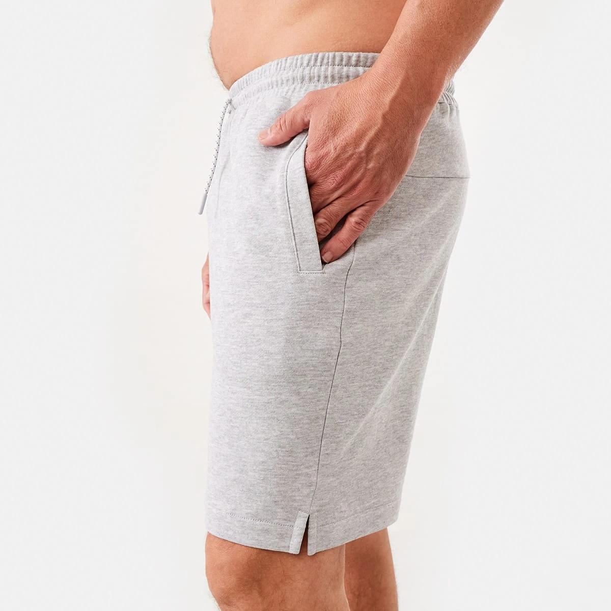 2 Active Mens Terry Shorts Grey Marl, 2 of 7