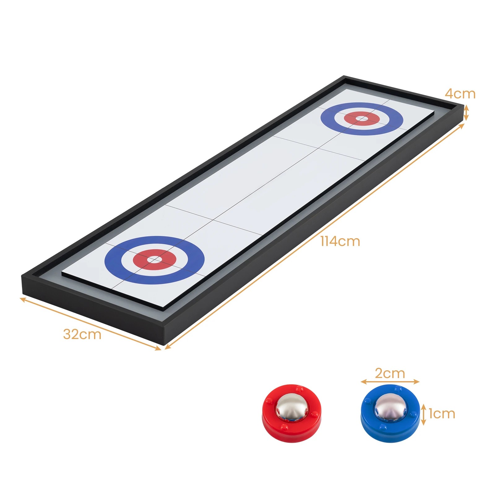 2 Costway 114CM Portable Shuffleboard Curling Combo Set 2-In-1 Board Game Table Play 8 Pucks Party Gift, 2 of 2