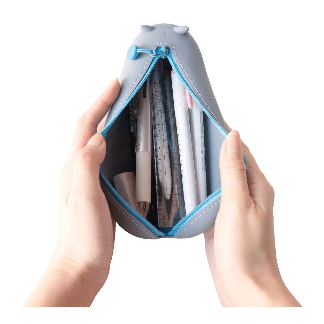 10 PuniLabo Lying Down Pencil Case Grey Cat, 10 of 10