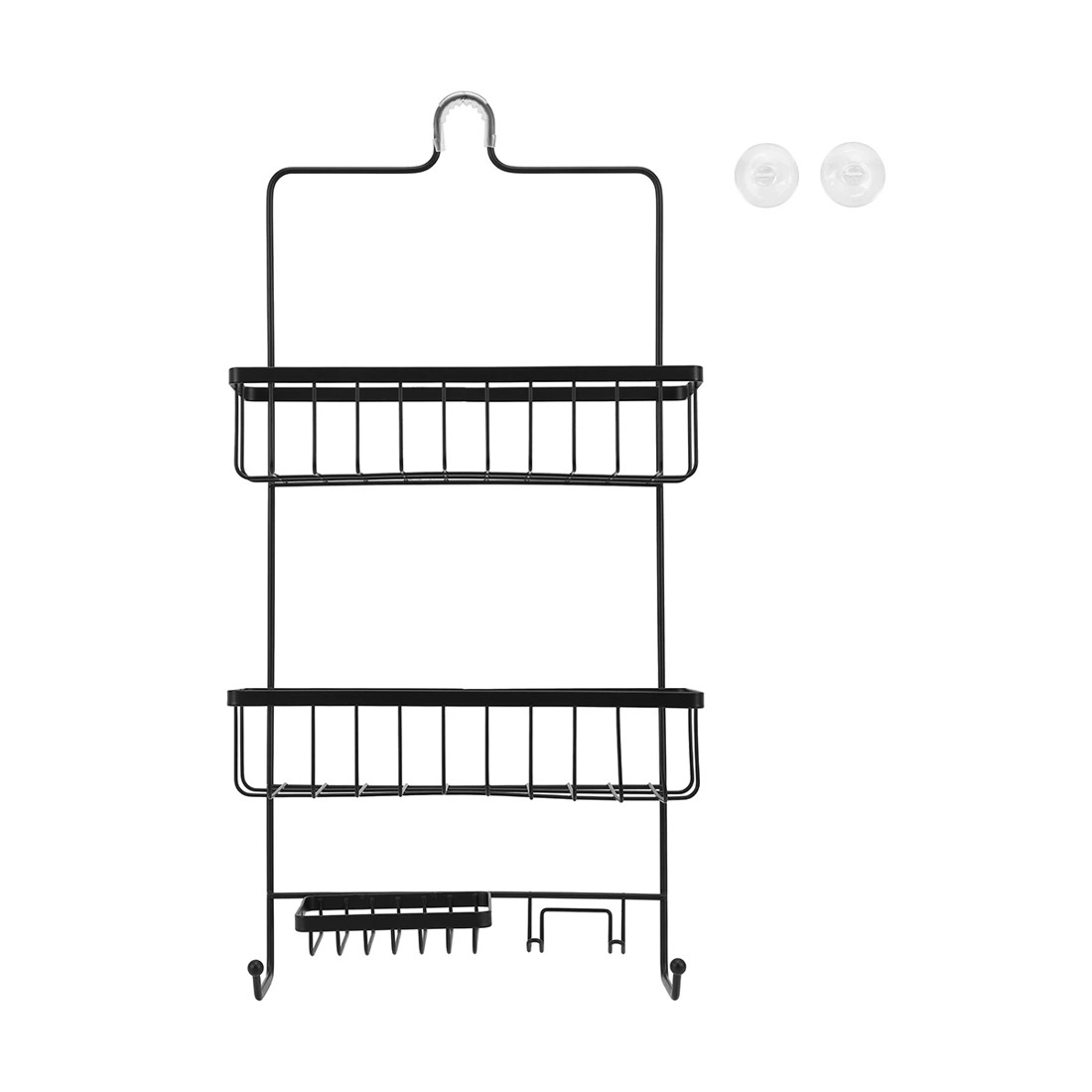 2 Black Shower Caddy, 2 of 4