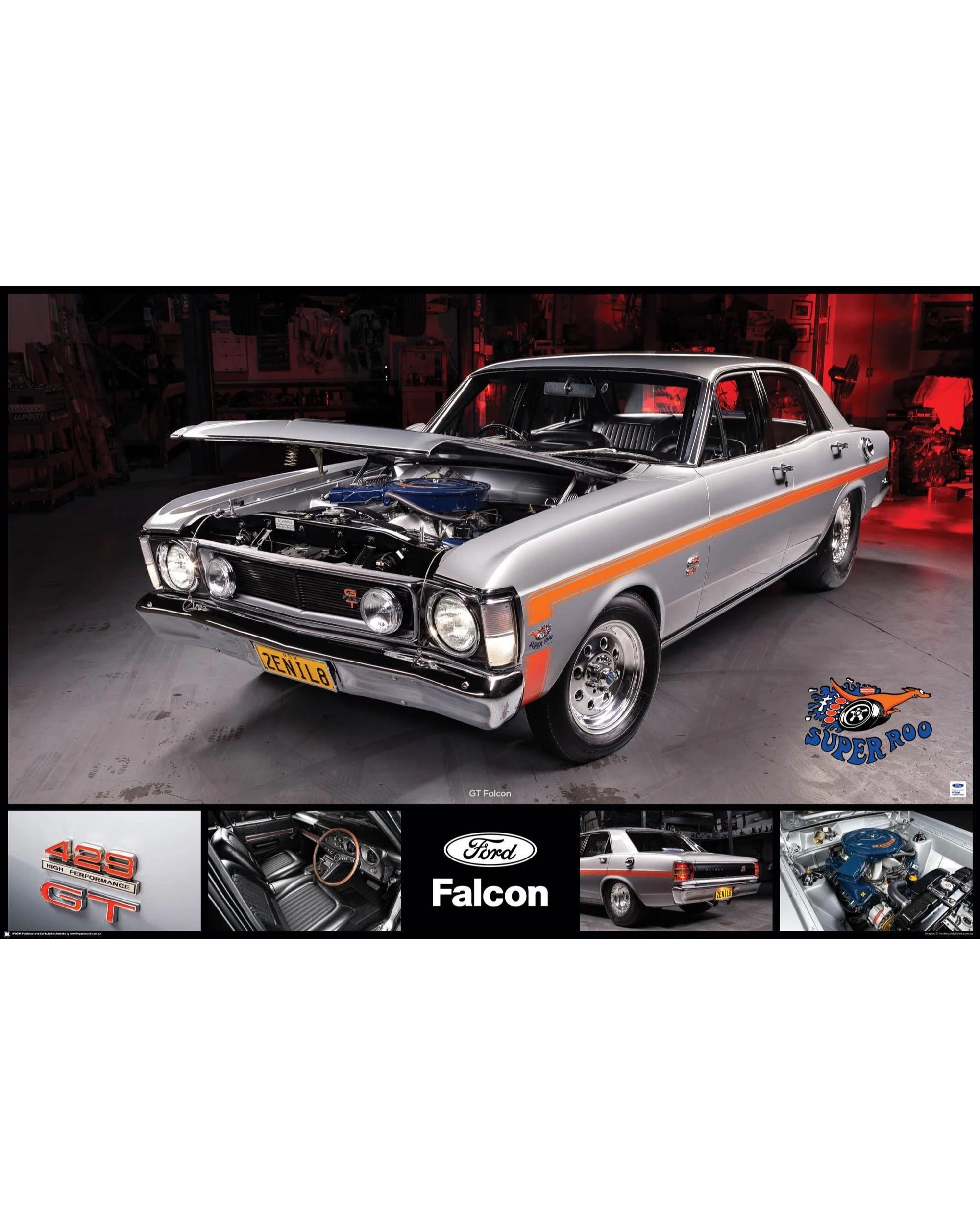 1 Ford Falcon XYGT Grey Poster, 1 of 1