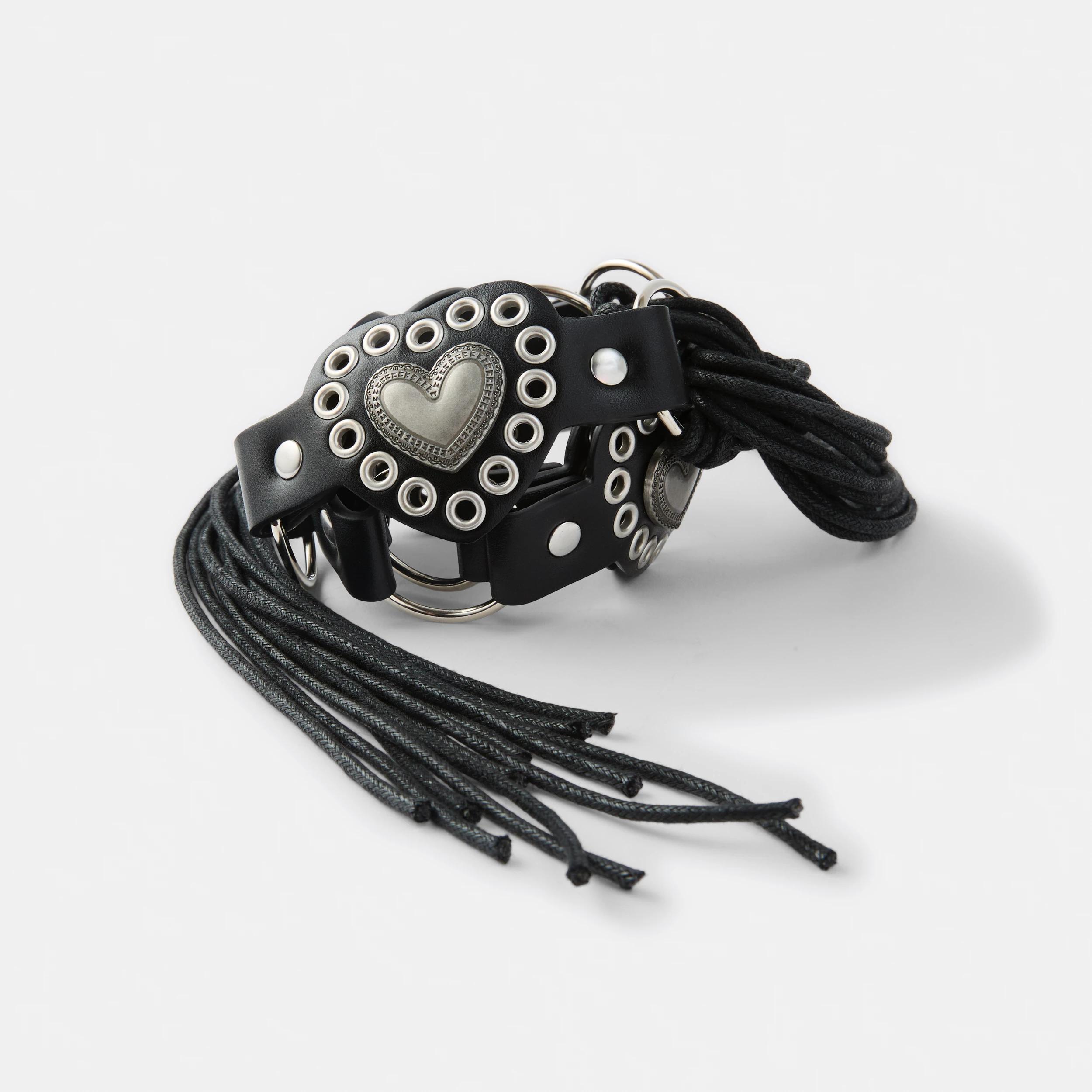 1 Heart Cord Belt Black, 1 of 3