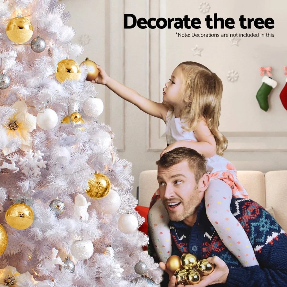 7 Jingle Jollys Christmas Tree 2.1m 500 Led Xmas Tree Decorations 1260 Tips Lush Foliage Sturdy Stand - White, 7 of 7