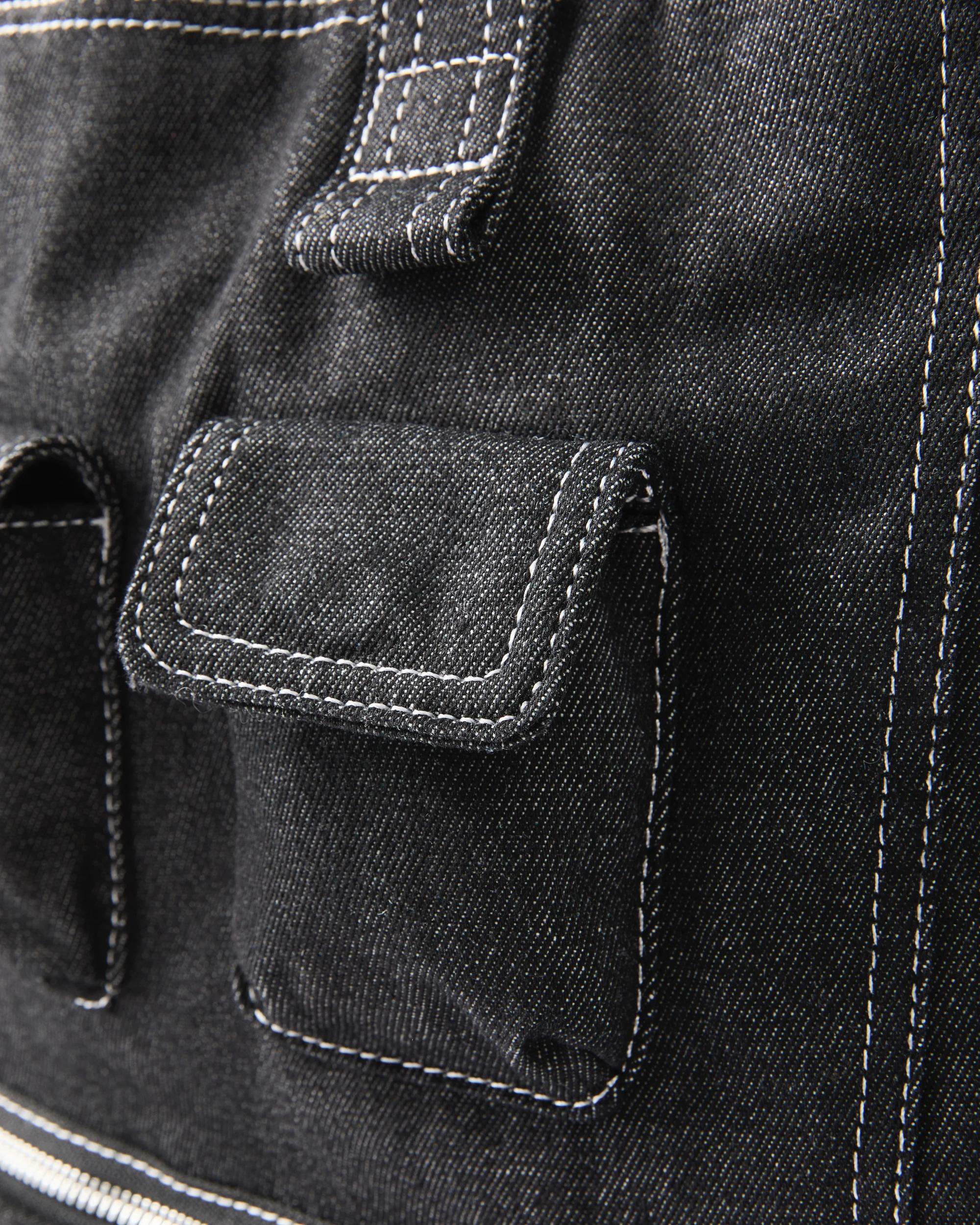 4 Casual Pocket Tote Bag Black, 4 of 7