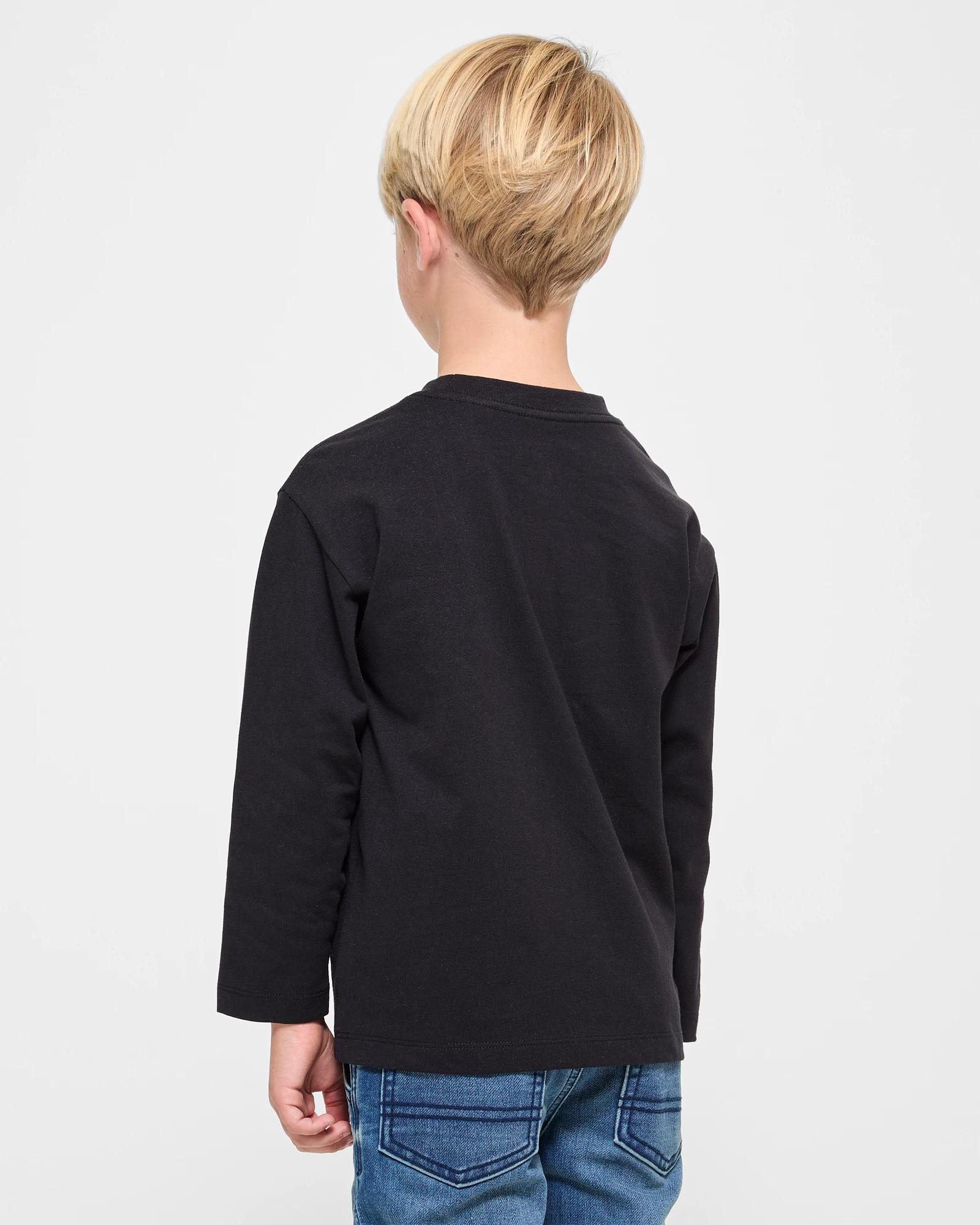 3 Target Australian Cotton Long Sleeve Heavyweight Top 2 Pack BLACK, 3 of 5