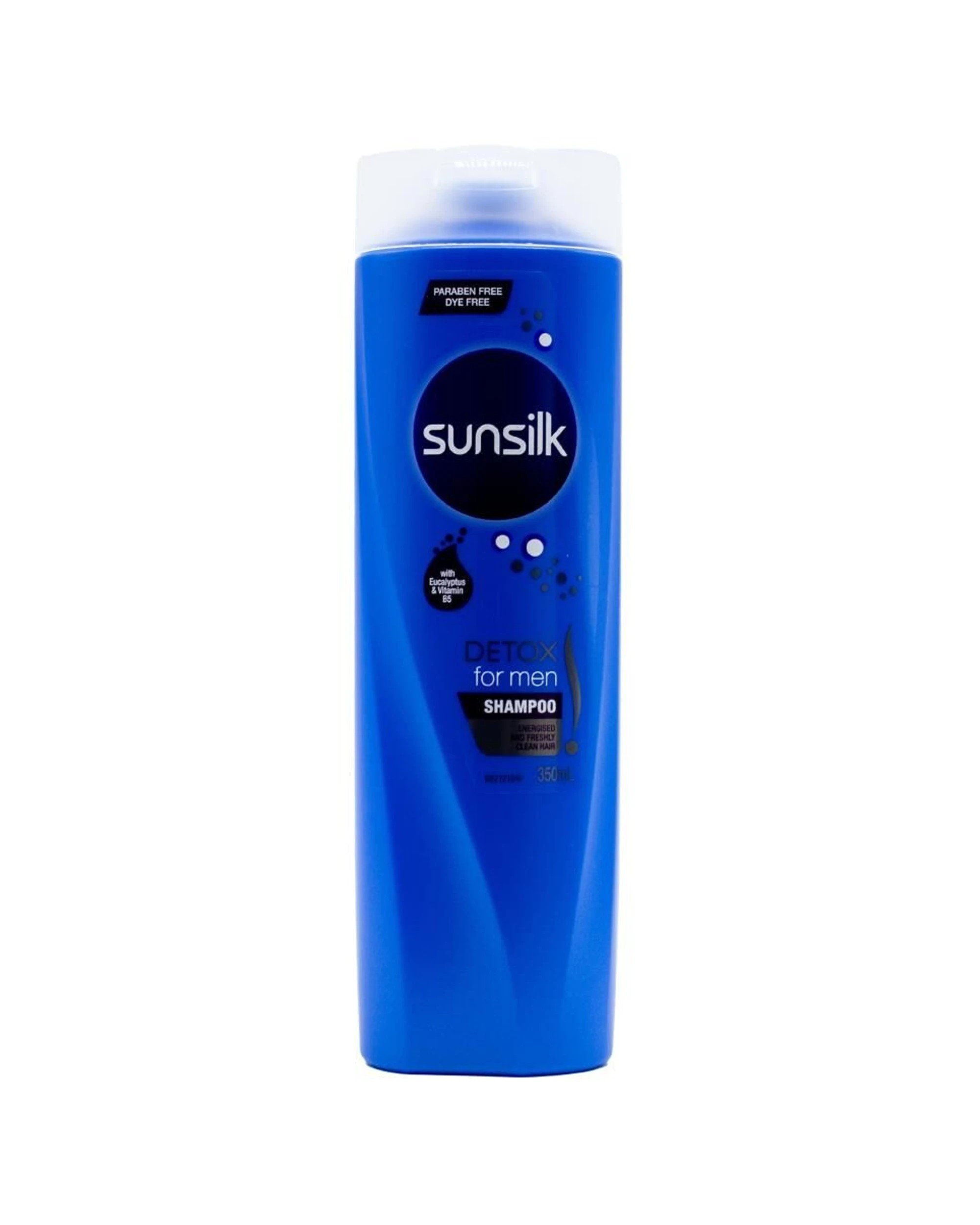 2 Sunsilk 6PK 350ml Shampoo Detox For Men Eucalyptus Vitamin B5 Clean Fresh Hair - Blue, 2 of 3