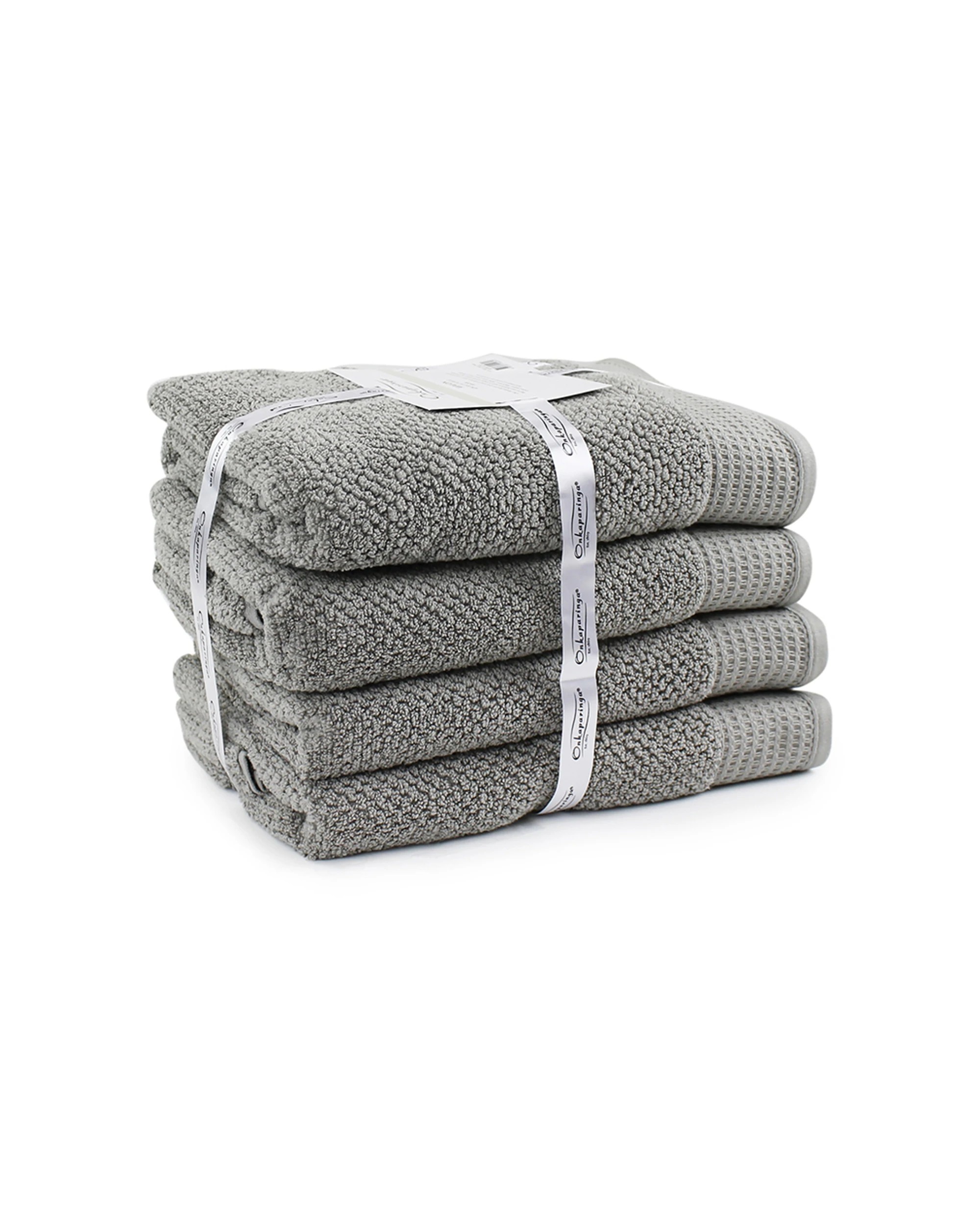 3 Onkaparinga 4pc 69x140cm Cotton Avalon Bathroom Towels Set 550gsm Warm .
 - Silver, 3 of 3