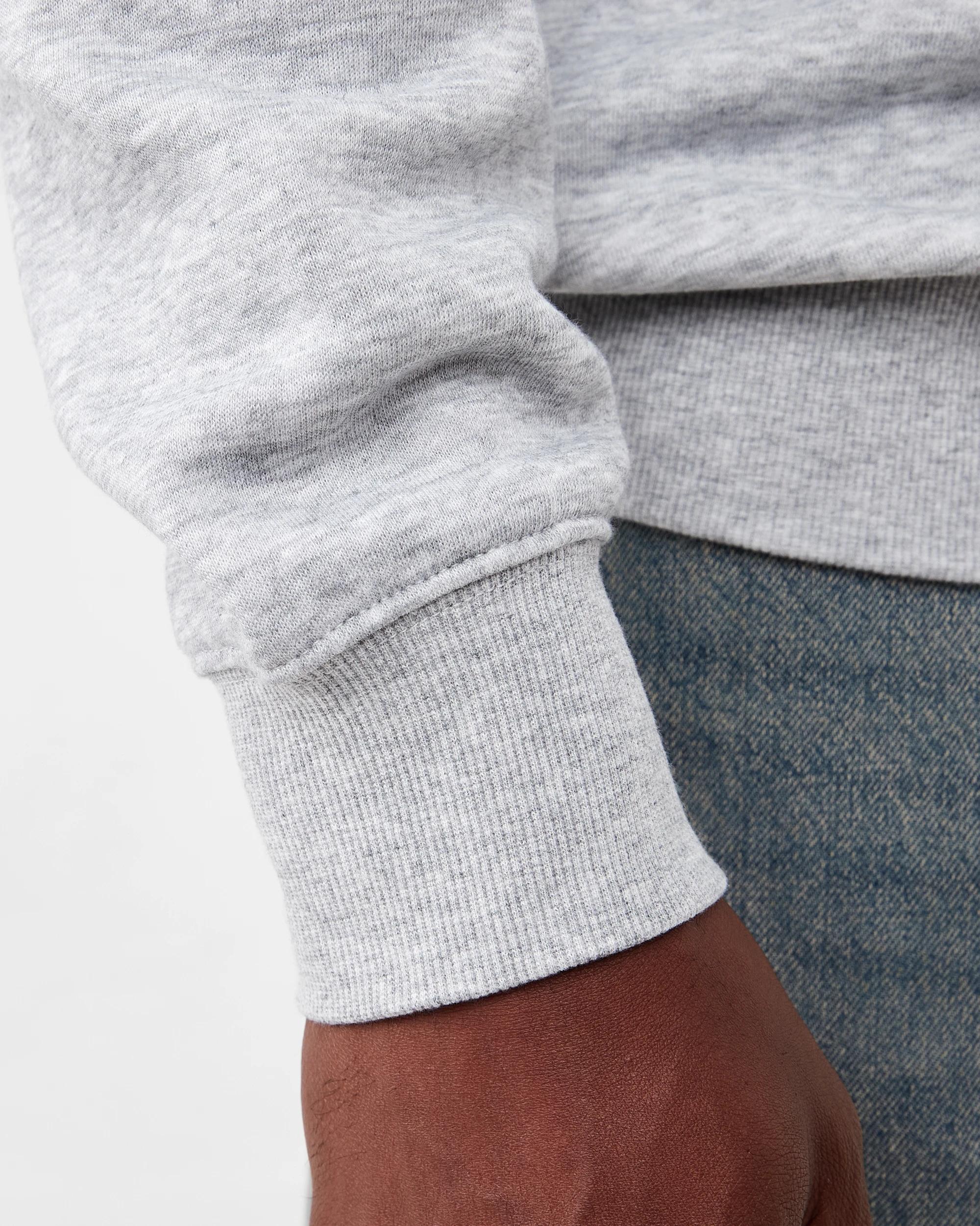 6 Basic Crew Neck Sweatshirt Gry Marle, 6 of 6