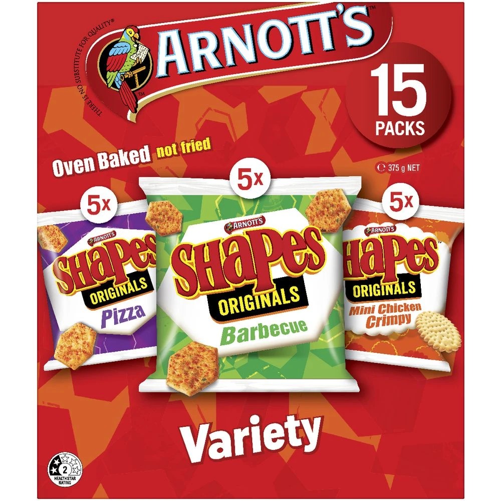2 Arnott's Shapes Assorted 15 Pack, 2 of 4