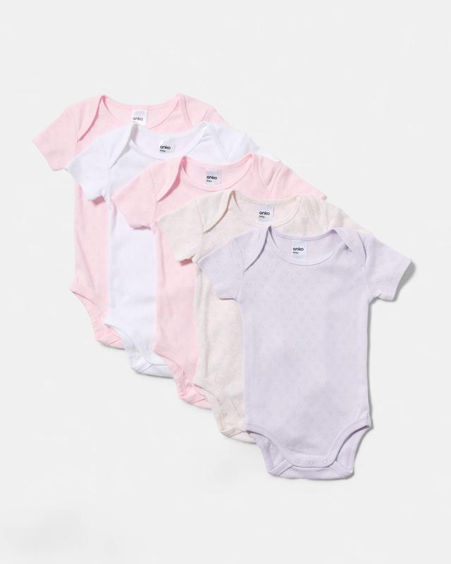 5 Pack Short Sleeve Bodys
