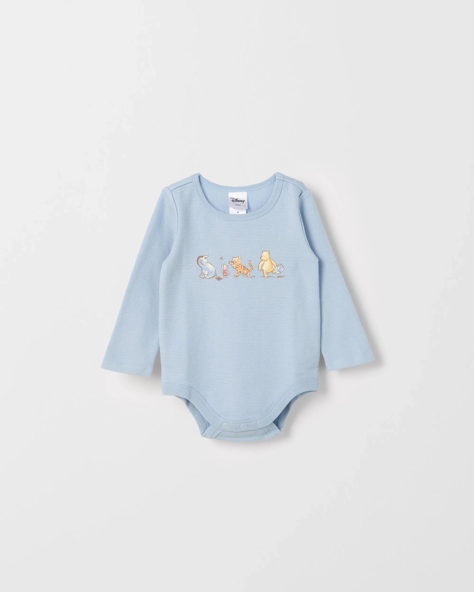 2 Disney Winnie The Pooh Australian Cotton 2 Pack Baby Bodysuits WINNIE, 2 of 5
