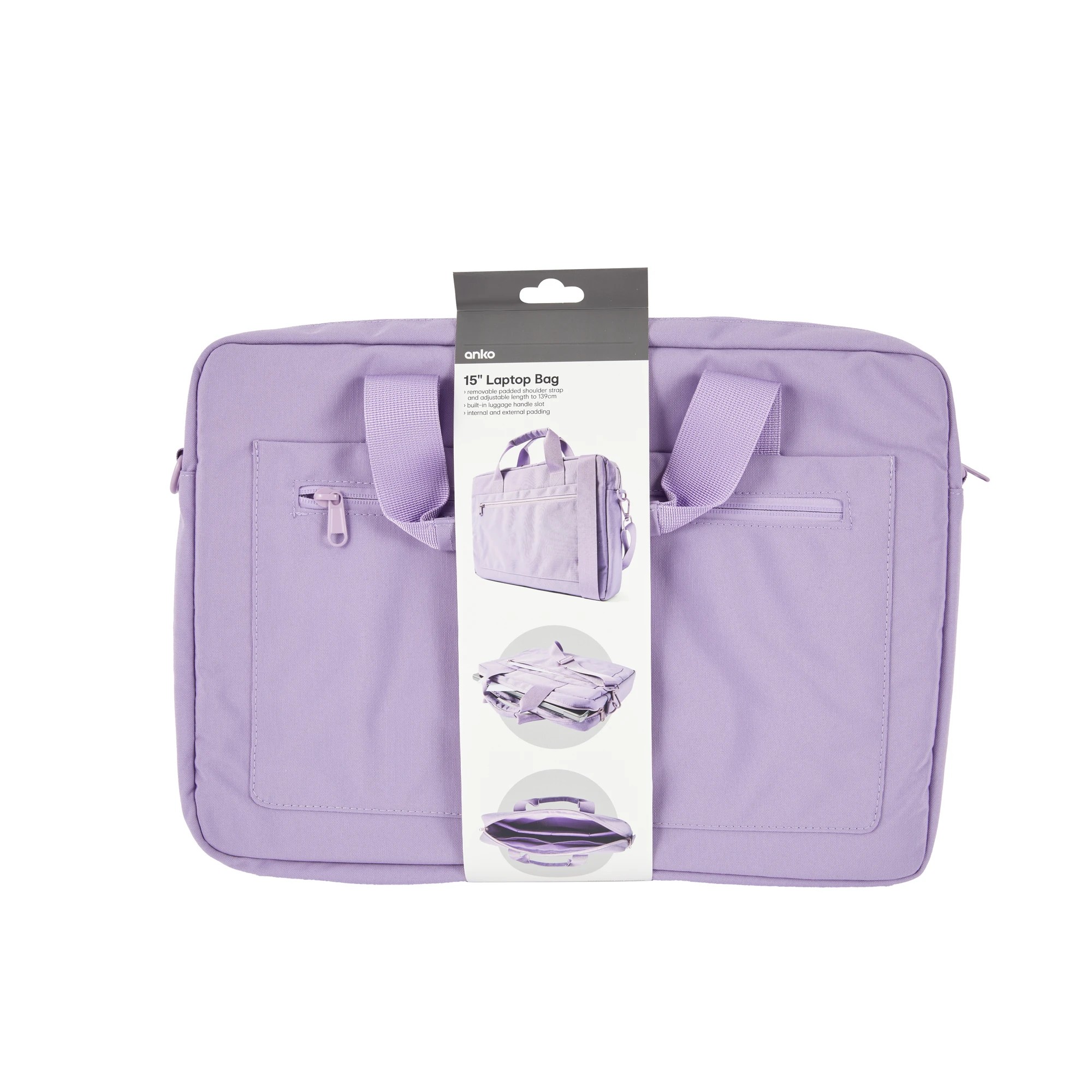 9 15in. Laptop Bag - Lavender, 9 of 9