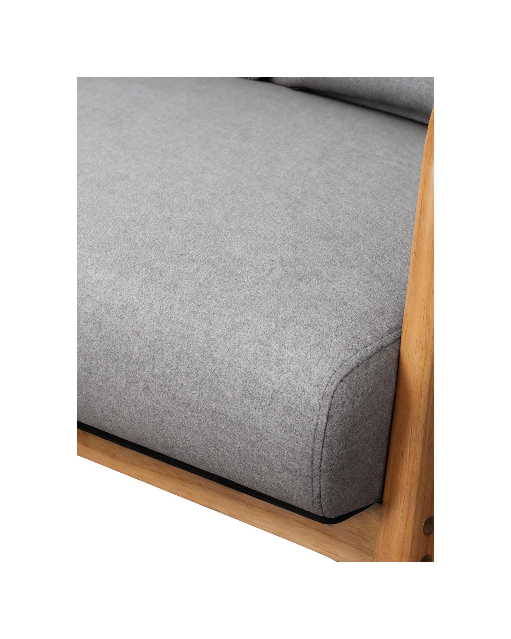 5 Artiss Armchair 2-seater Loveseat Fabric - Grey, 5 of 10