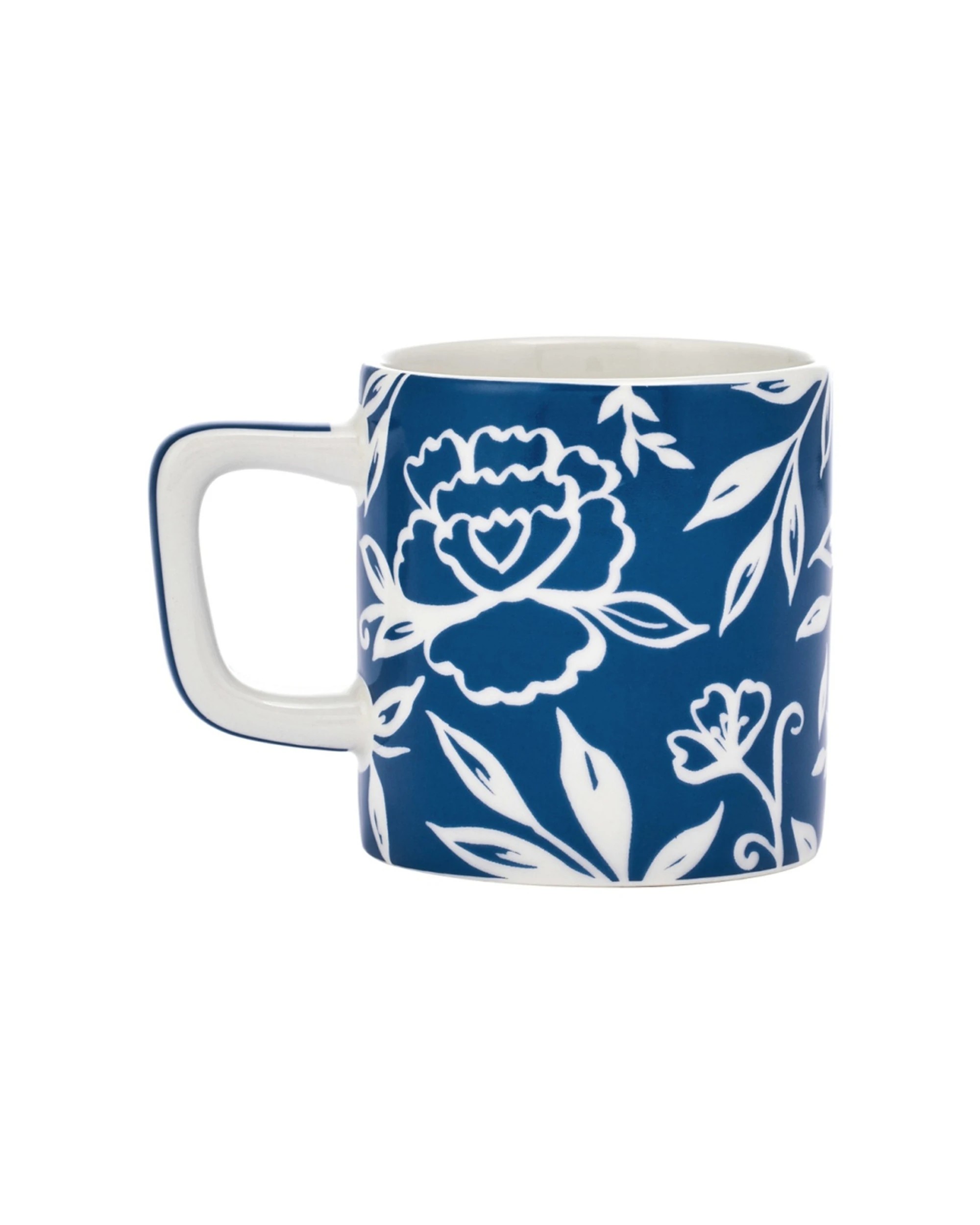 4 La Cafetiere 4pk Ceramic Espresso Cup Drinking Mug Set 120ml Blu Fiorato Floral - Blue, 4 of 7