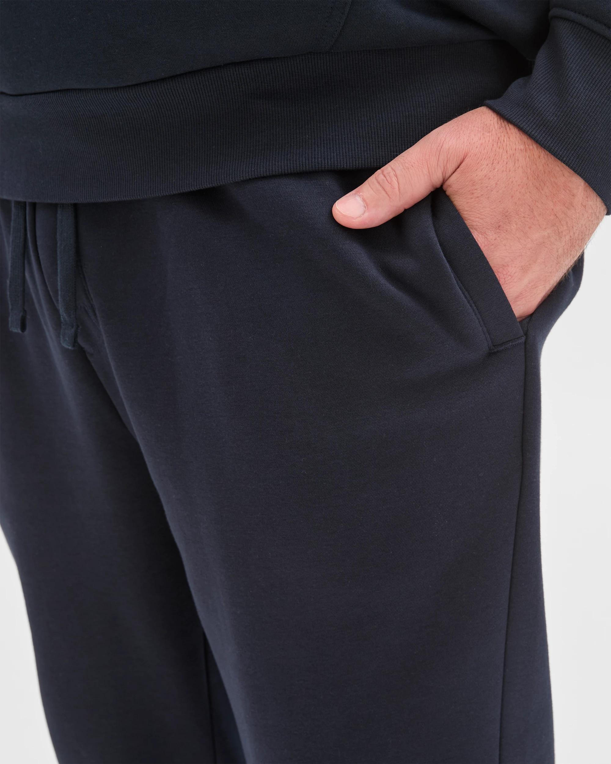 4 Target Man Plus Plus Size Australian Cotton Blend Non Cuffed Trackpants NAVY, 4 of 5