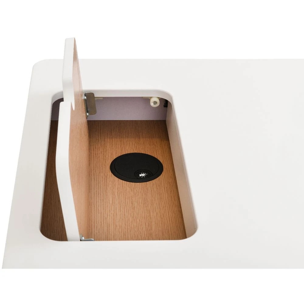 6 Larvik 1200mm 2 Drawer Desk Oak/White Desks, Tables and Workstations, 6 of 10