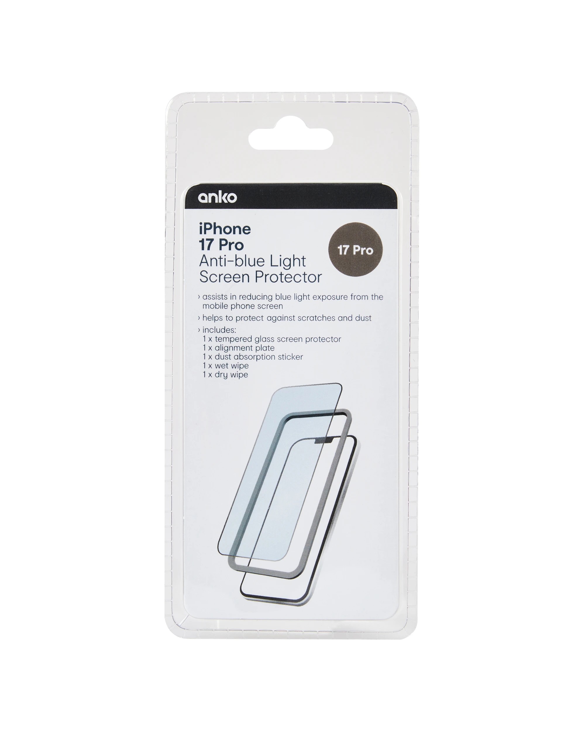 1 iPhone 17 Pro Anti-Blue Light Screen Protector, 1 of 3