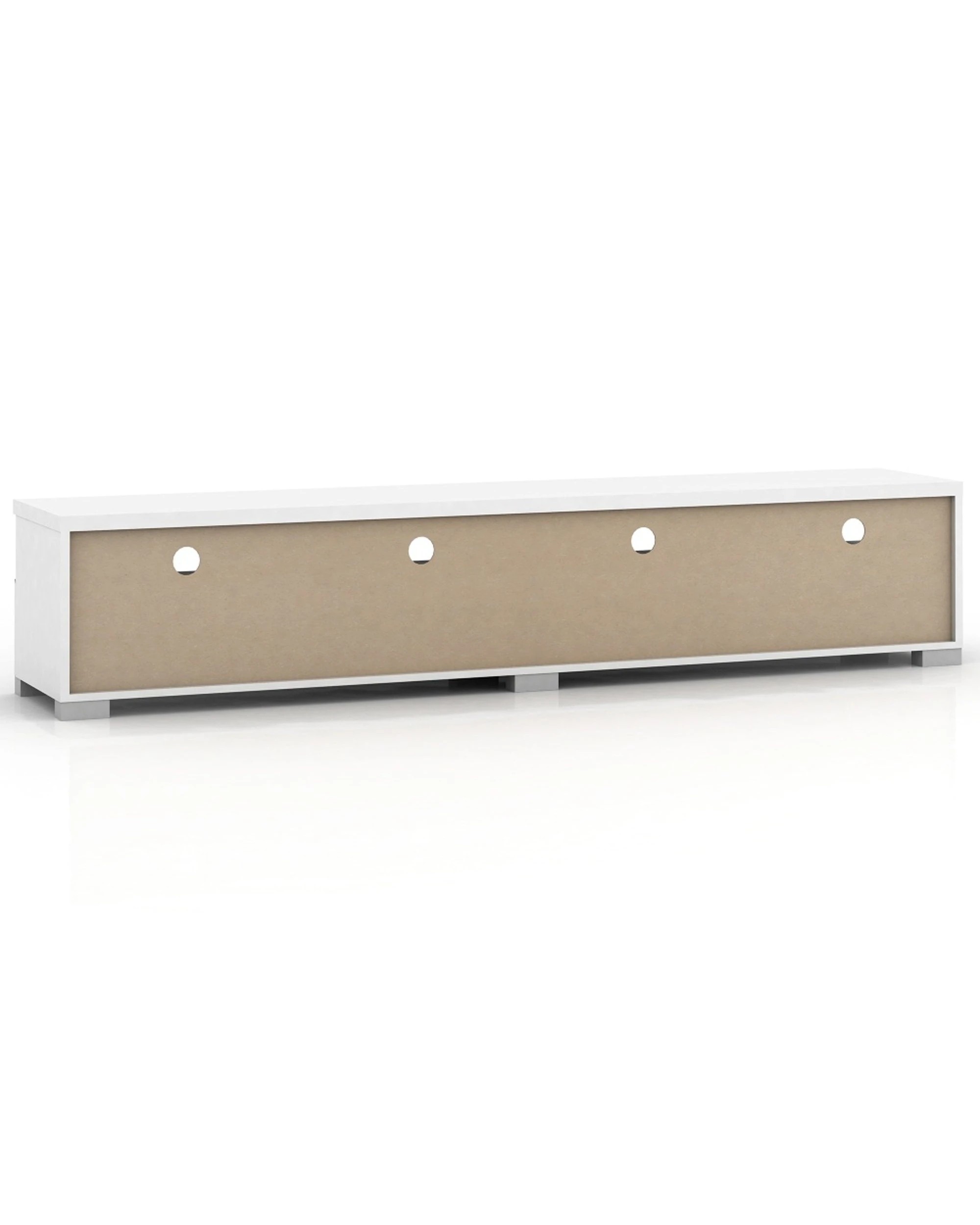 6 Alpine Bay Elara 2 Drawer Entertainment Unit 4 Compartments Storage - White, 6 of 7