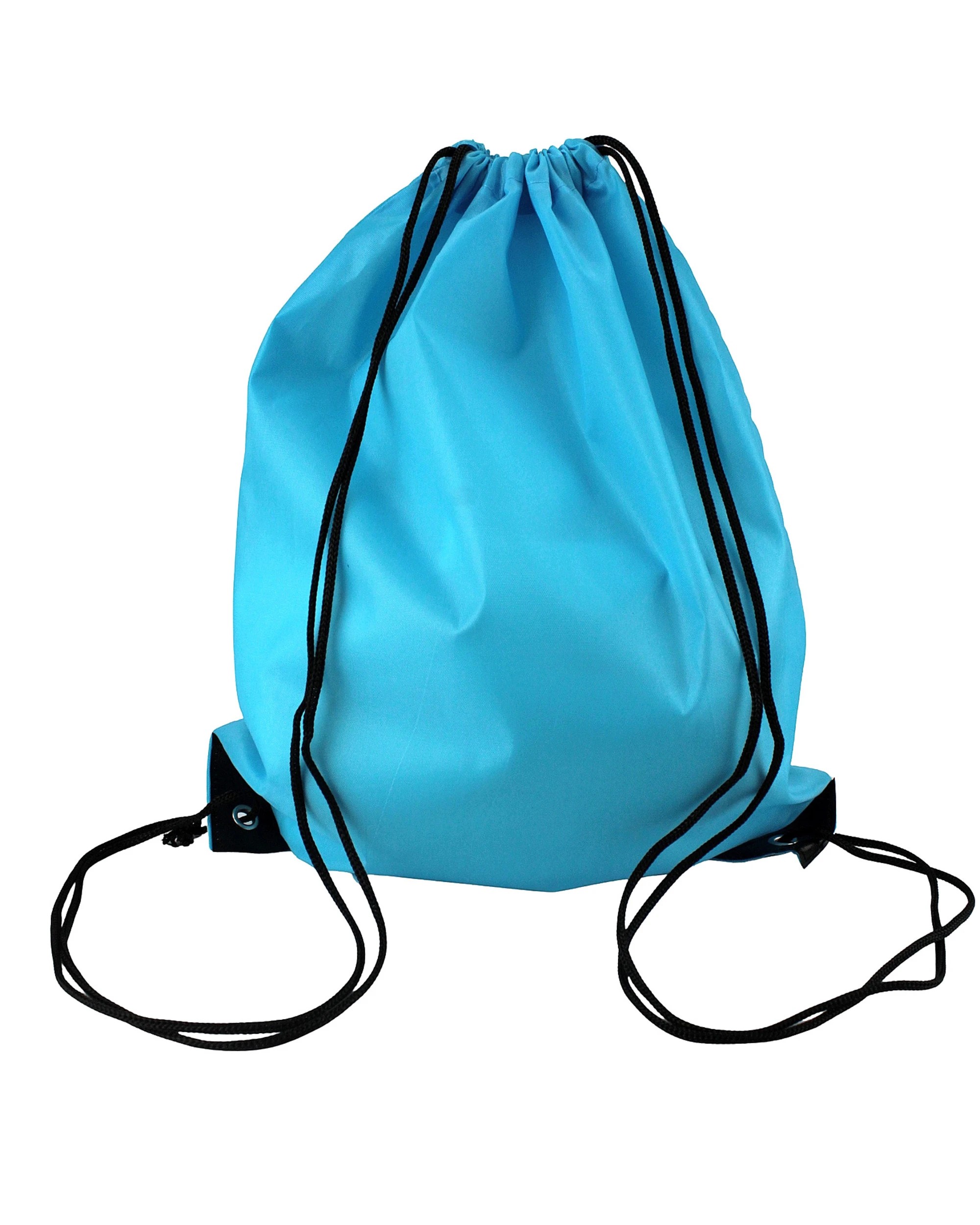 1 Partyrama Light Drawstring Bags Pack of 6 - Blue, 1 of 3