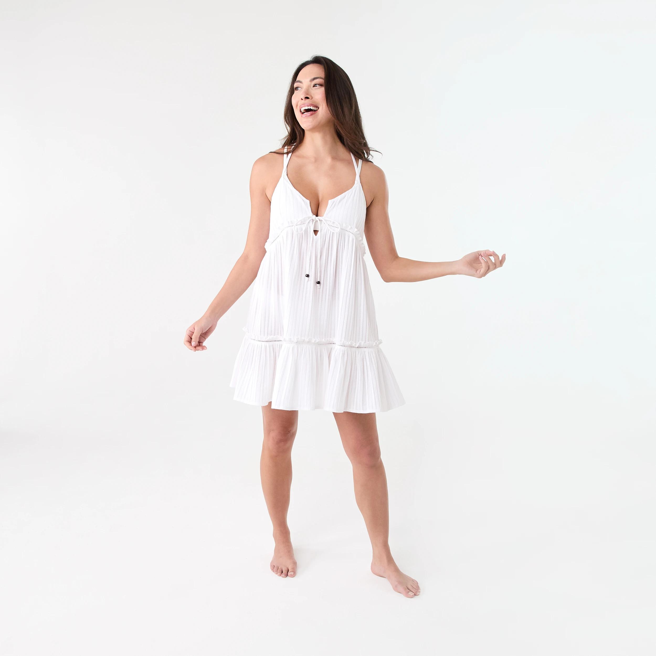 8 Baby Doll Beach Dress WHITE, 8 of 8