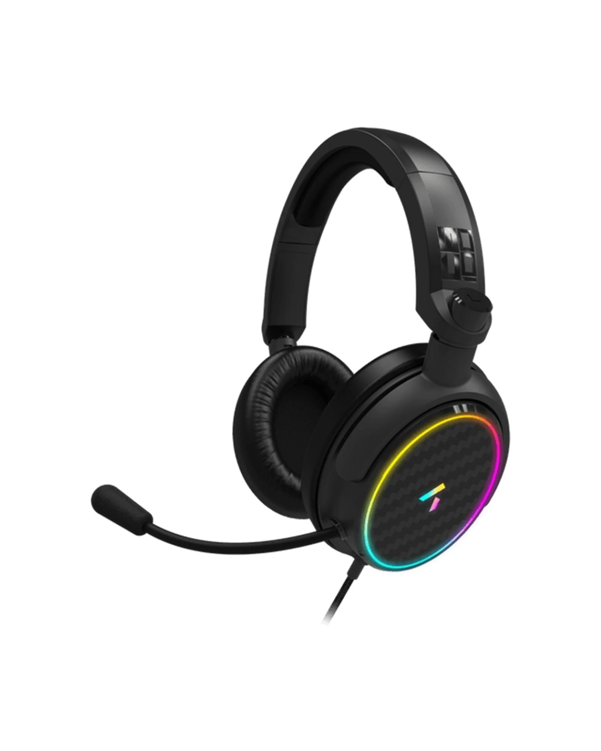 1 4Gamers Gaming Headset Wired Over Ear Multiplatform LED Lighting Mic 3.5mm - Black, 1 of 5