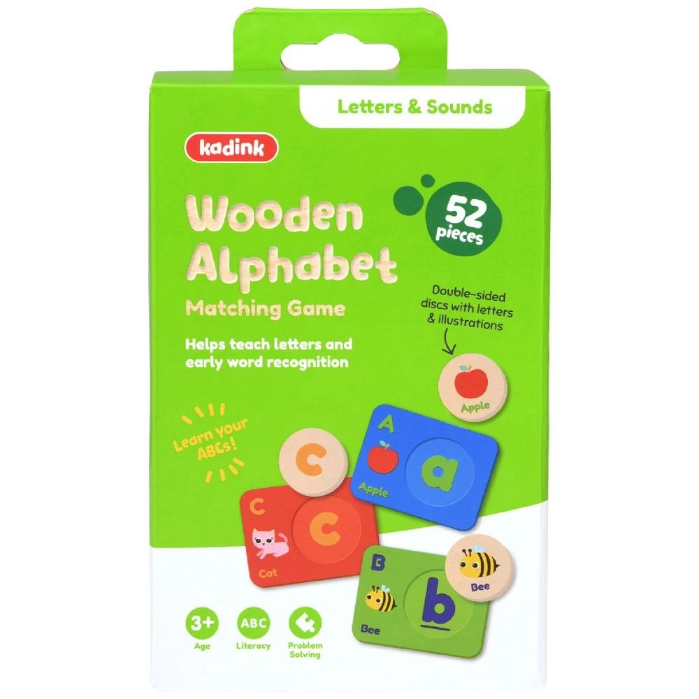 1 Kadink Wooden Alphabet Matching Game, 1 of 3