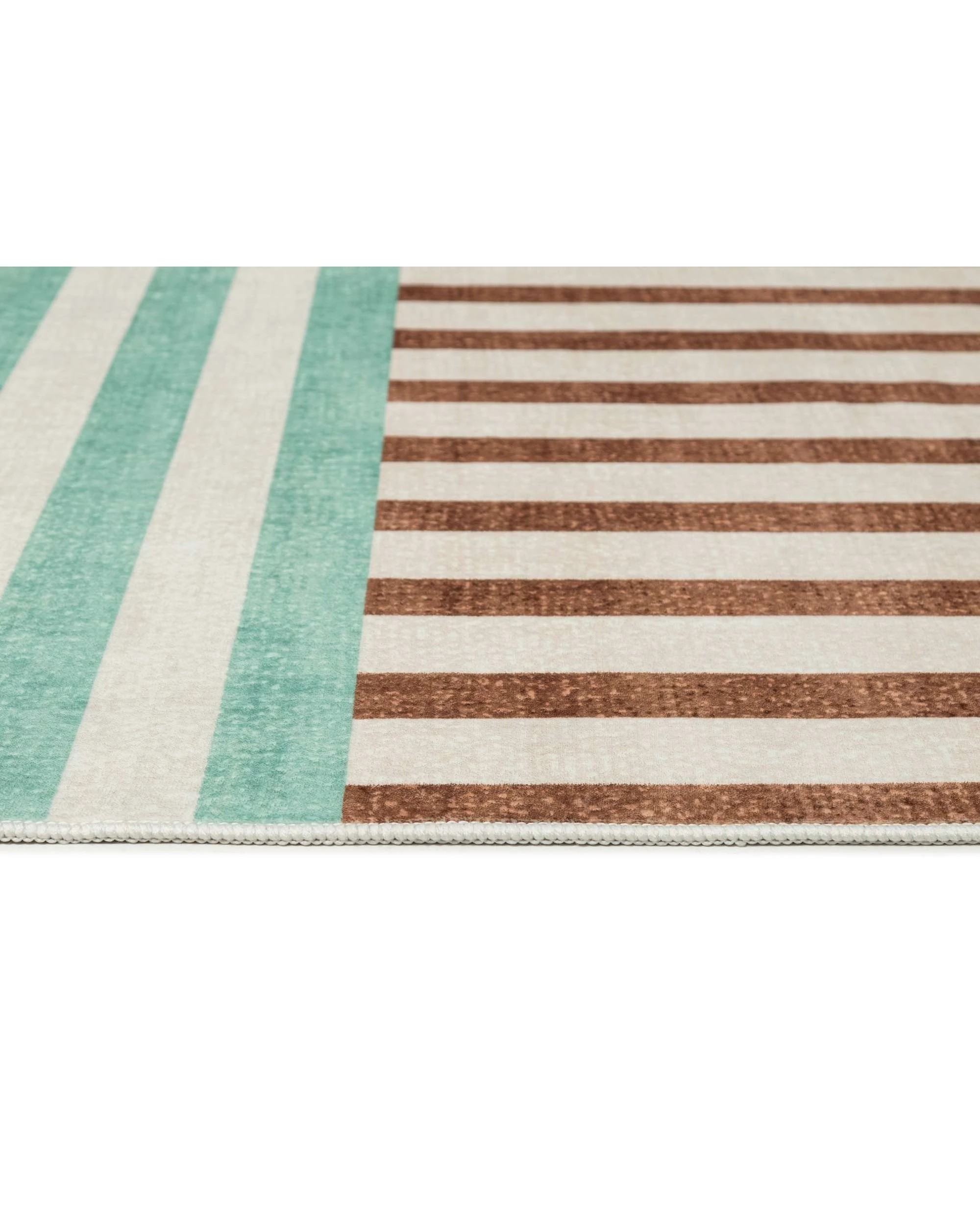 6 Loopsie Canyada Stripe Printed Washable Rug-320cm x 230cm - Green, 6 of 8