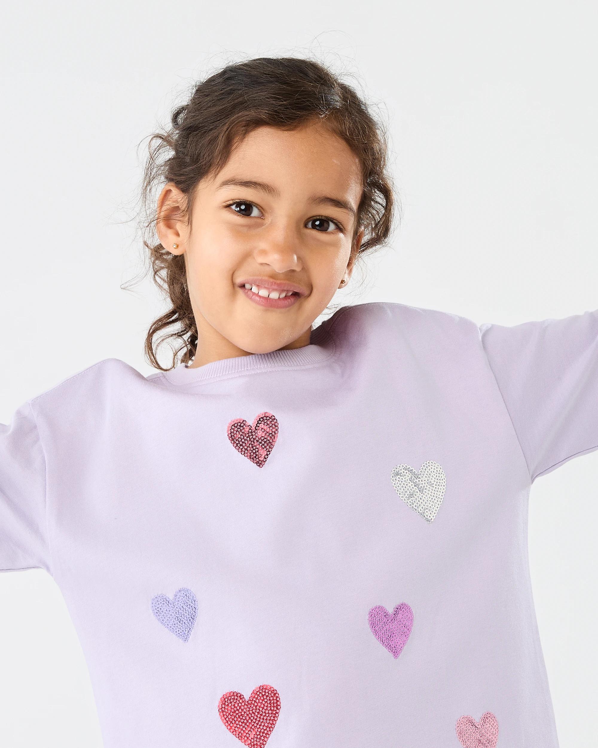 3 Long Sleeve Oversized T-shirt Prpl Harts, 3 of 7