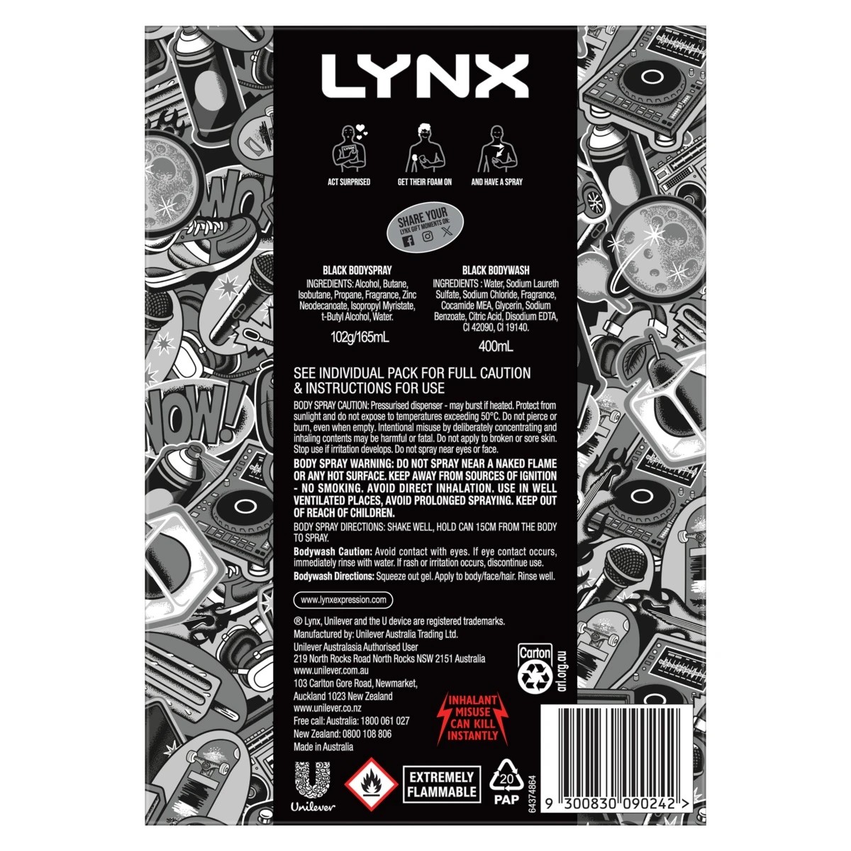 2 LYNX The Essentials Black Duo Gift Set, 2 of 6