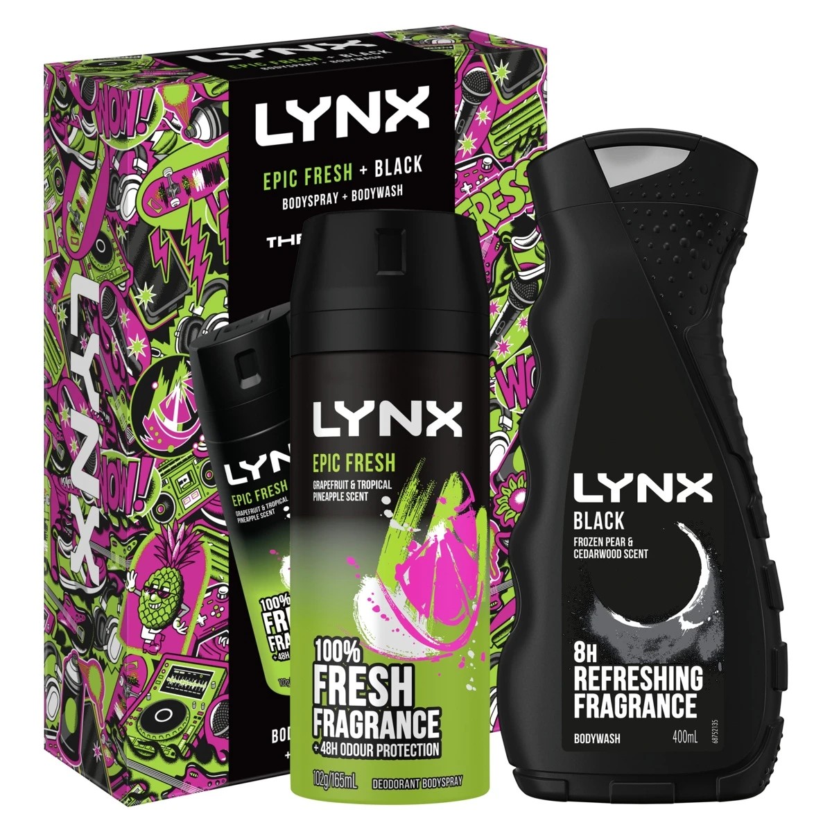 1 LYNX Epic Fresh and Black Duo Gift Set, 1 of 6