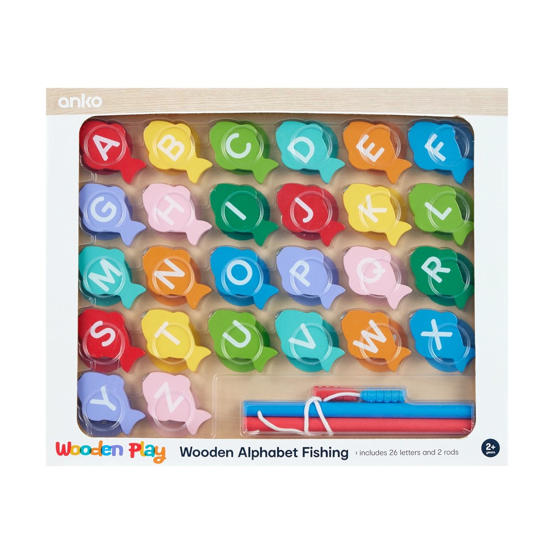 7 Wooden Alphabet Fishing Playset, 7 of 8