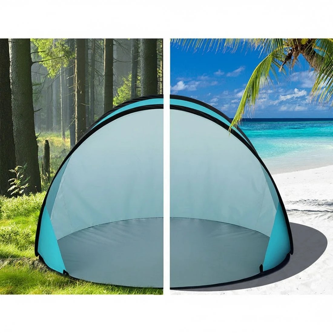 5 Weisshorn Pop Up Beach Tent Camping Hiking Portable Sun Shade Shelter Fishing - Blue, 5 of 6
