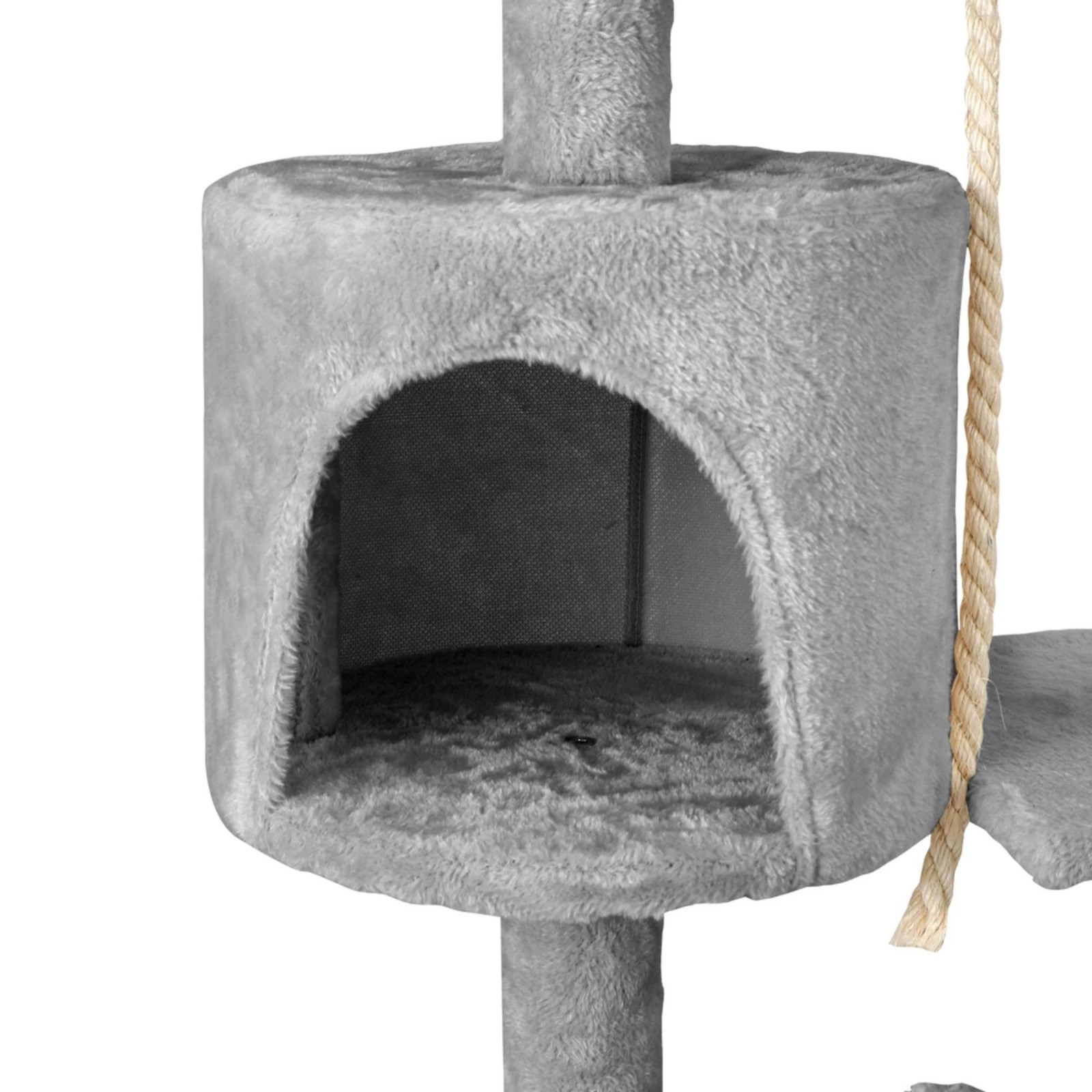 3 Beastie Cat Tree Scratching Post Scratcher Tower Condo House Furniture 112CM - Grey, 3 of 6