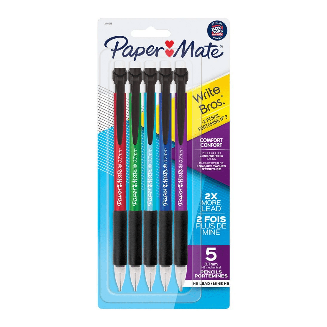1 Paper Mate Write Bros. Comfort Mechanical Pencil 0.7mm 5 Pack, 1 of 3
