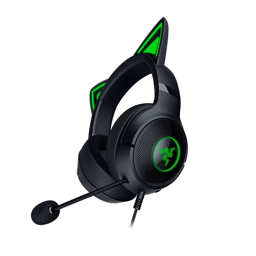 1 Razer Kraken V2 Kitty Ears Gaming Headset - Black, 1 of 3