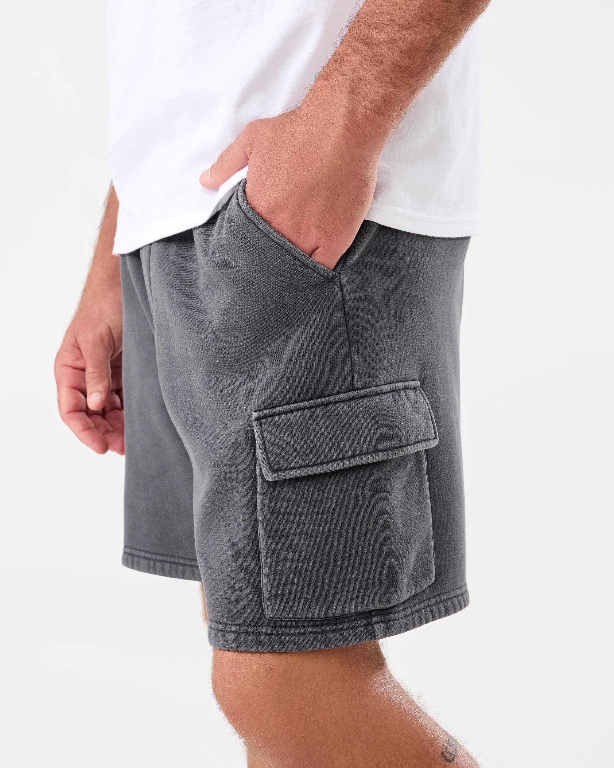 2 Washed Cargo Knit Shorts Gry Lava, 2 of 6