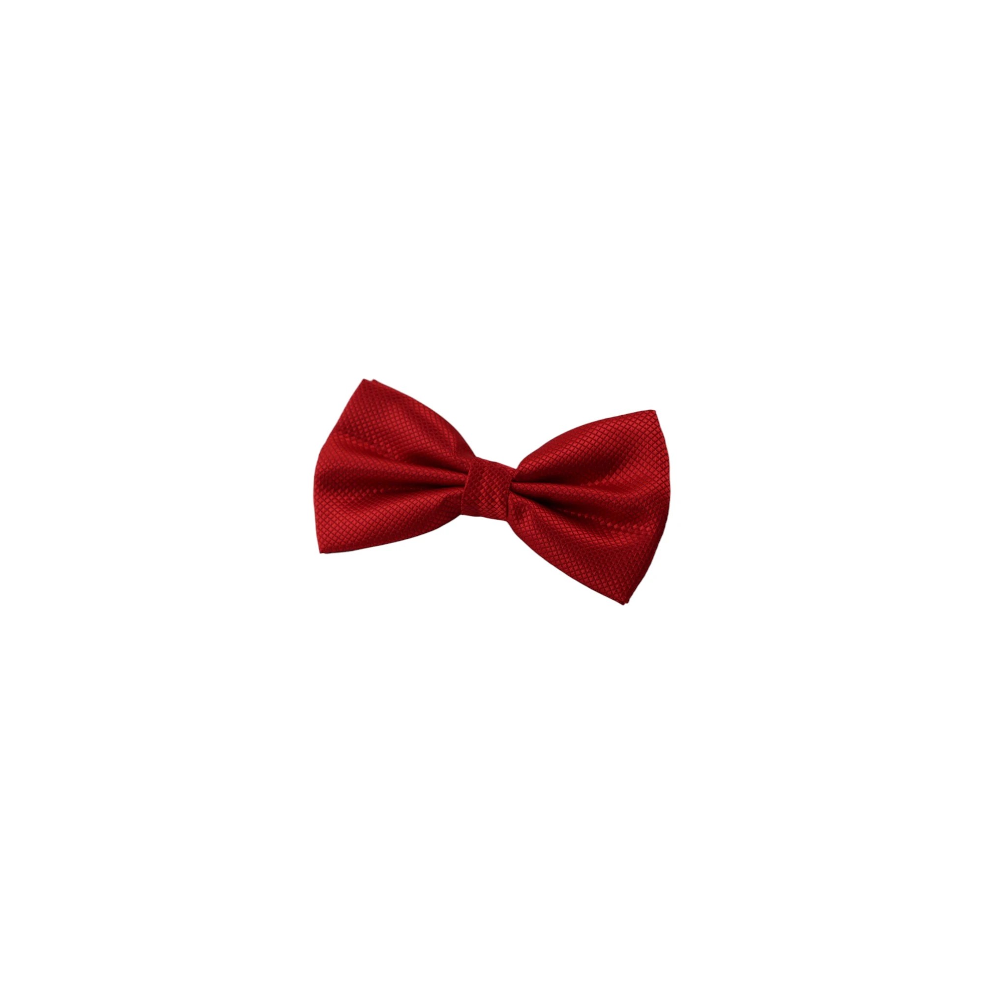 4 Zasel Mens Red Orange Plain Coloured Checkered Bow Tie - Red, 4 of 4
