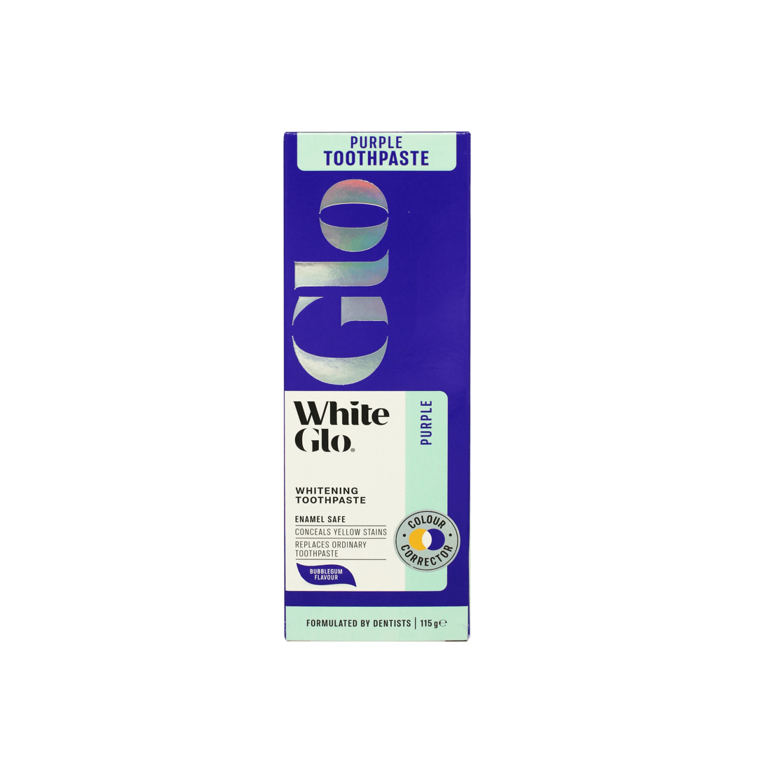 1 White Glo Purple Whitening Toothpaste 115g - Bubblegum Flavour, 1 of 2