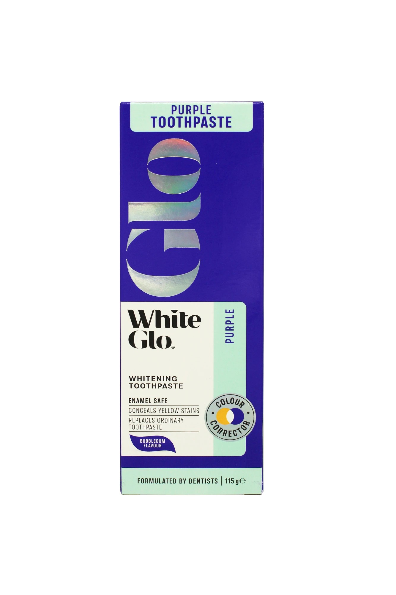 1 White Glo Purple Whitening Toothpaste 115g - Bubblegum Flavour, 1 of 2