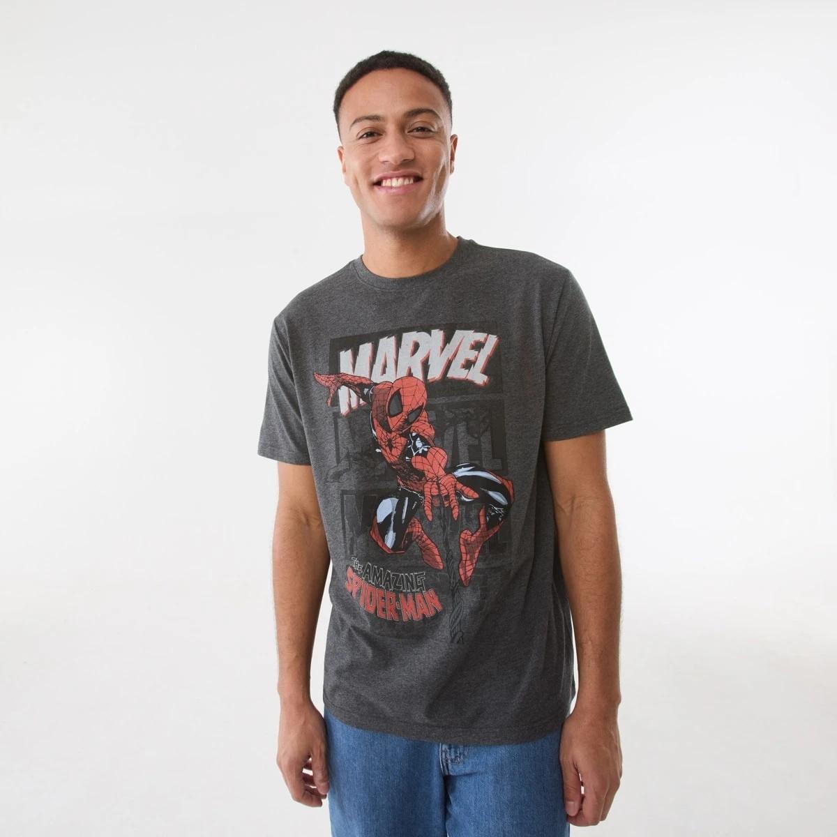 1 Spider-Man License T-shirt CHARCOAL MARLE, 1 of 6