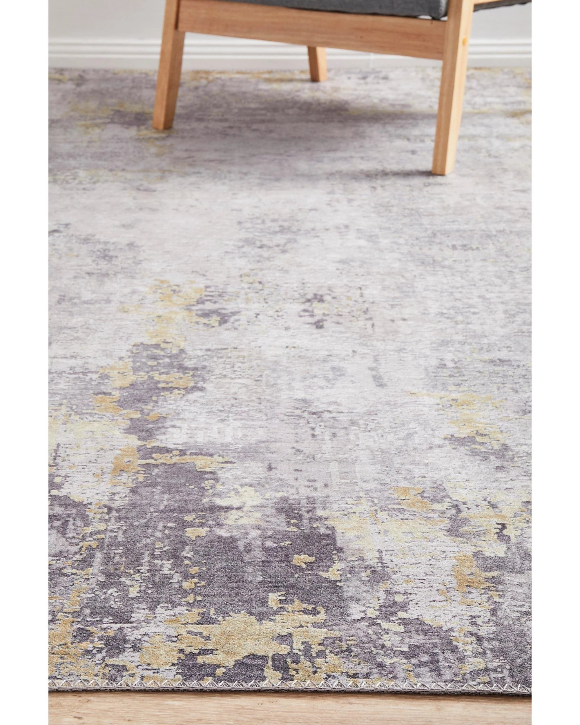 7 RUG CULTURE Illusions 156 Gold Area Rug 190 x 280 cm - Soft Grey with Gold Accents
 - grey, 7 of 7