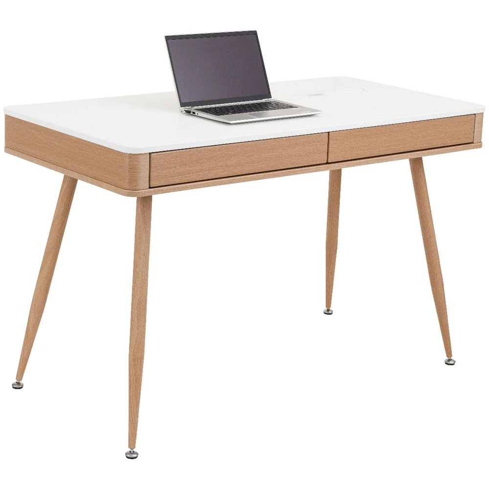 9 Larvik 1200mm 2 Drawer Desk Oak/White Desks, Tables and Workstations, 9 of 10