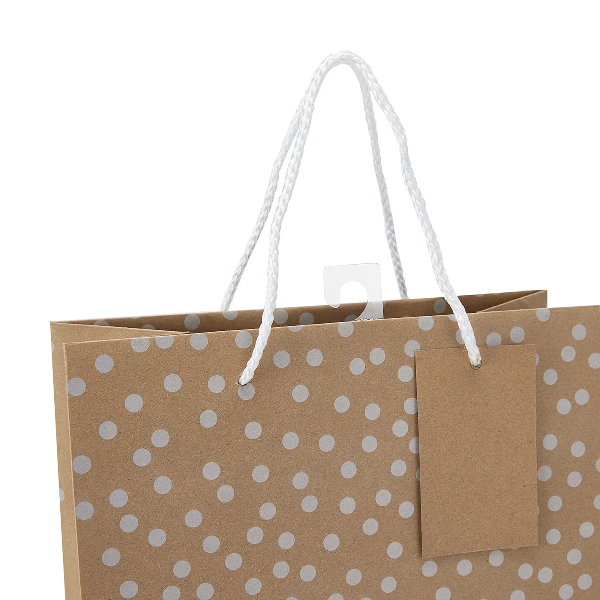 3 Kraft White Dot Gift Bag - Large, 3 of 8