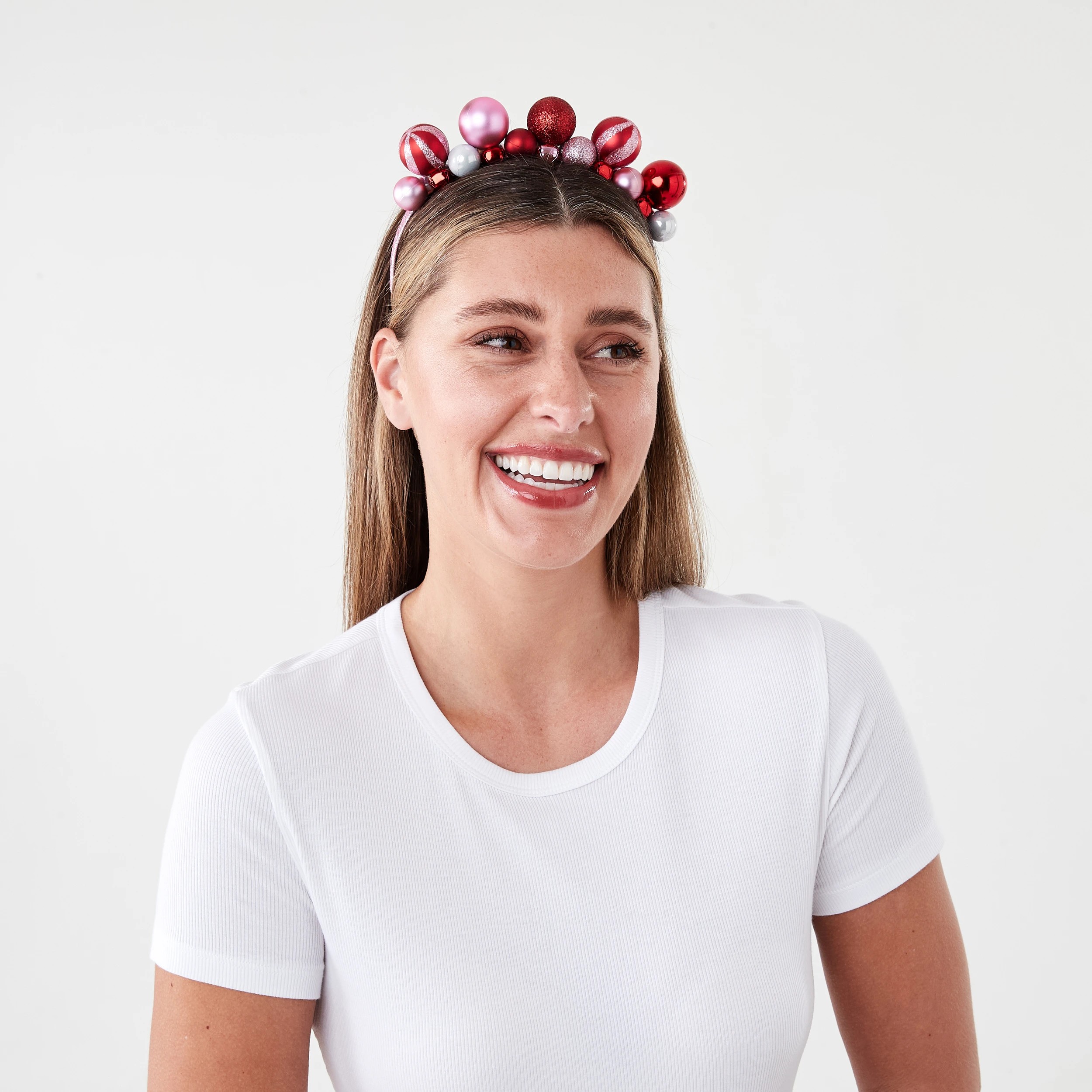 3 Christmas Candy Bauble Headband - Red, 3 of 4